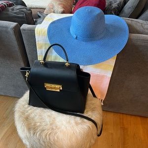 Zac Posen Chic High Fashion Structured Purse - Black